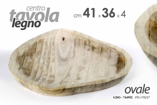 Centro tavola vassoio legno - centro,