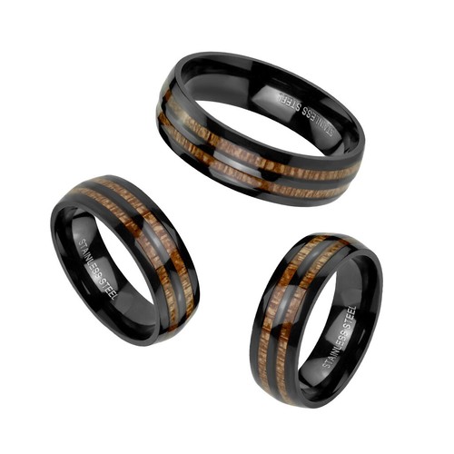 Anello acciaio con doppio - acciaio,