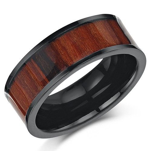 Anello uomo nero titanio - in,